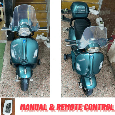 12V Metallic Paint Vespa Scooter for Kids | Battery Operated