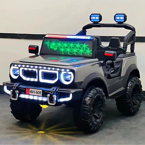 12V BH-60E Off-Road Kids Electric Jeep with LED Lights, Music & Parental Remote โ Ride-On SUV for Ages 2โ8