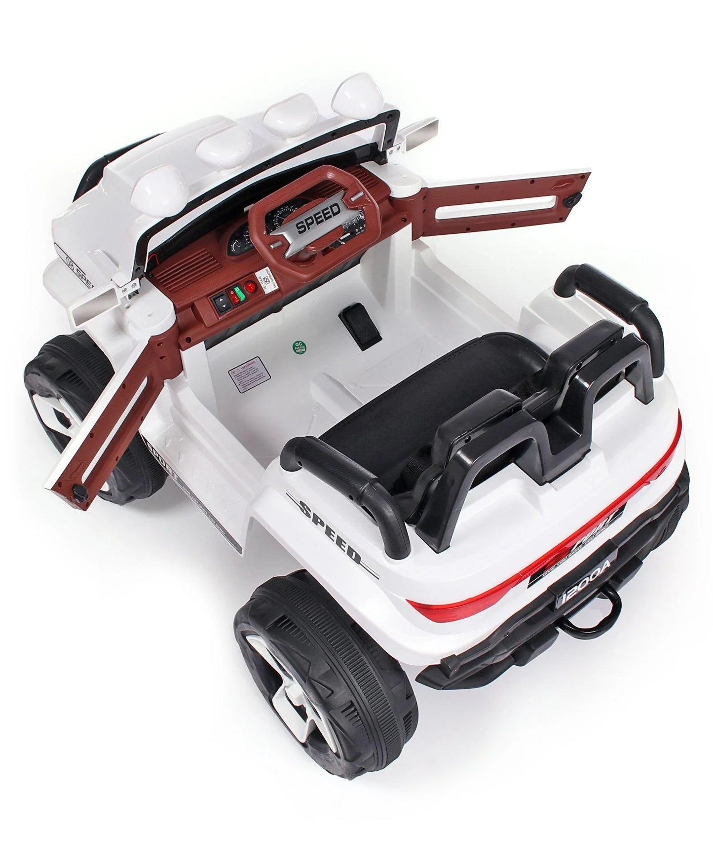 2023 4 Wheel Drive on 12v White Bugatti for Kids & Toddlers