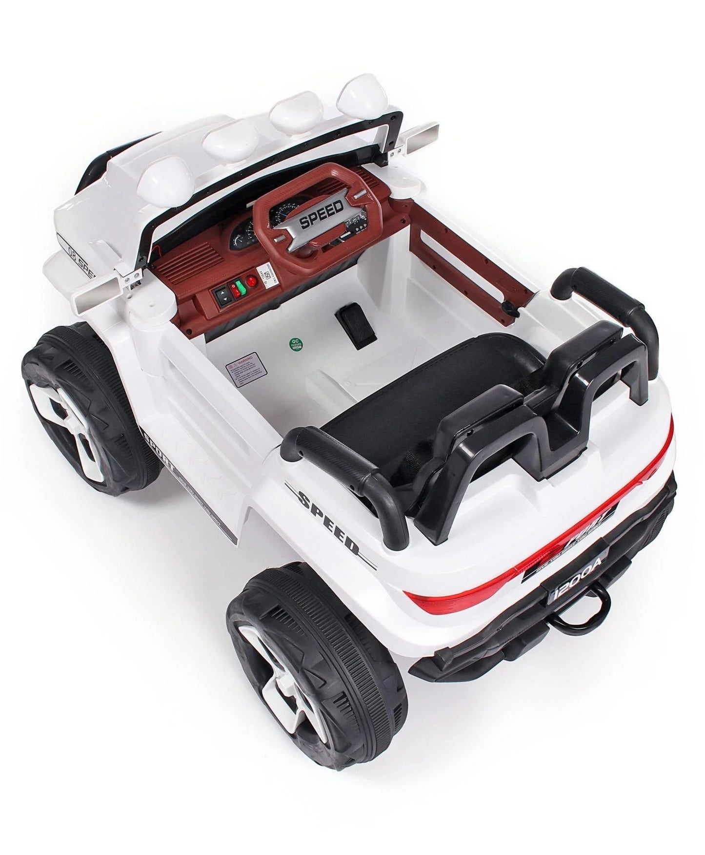 2023 4 Wheel Drive on 12v White Bugatti for Kids & Toddlers