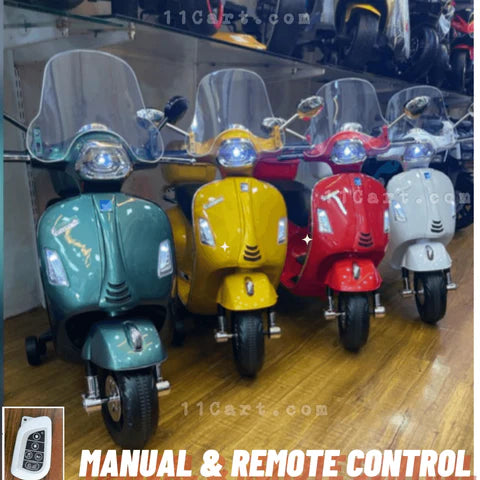 12V Metallic Paint Vespa Scooter for Kids | Battery Operated