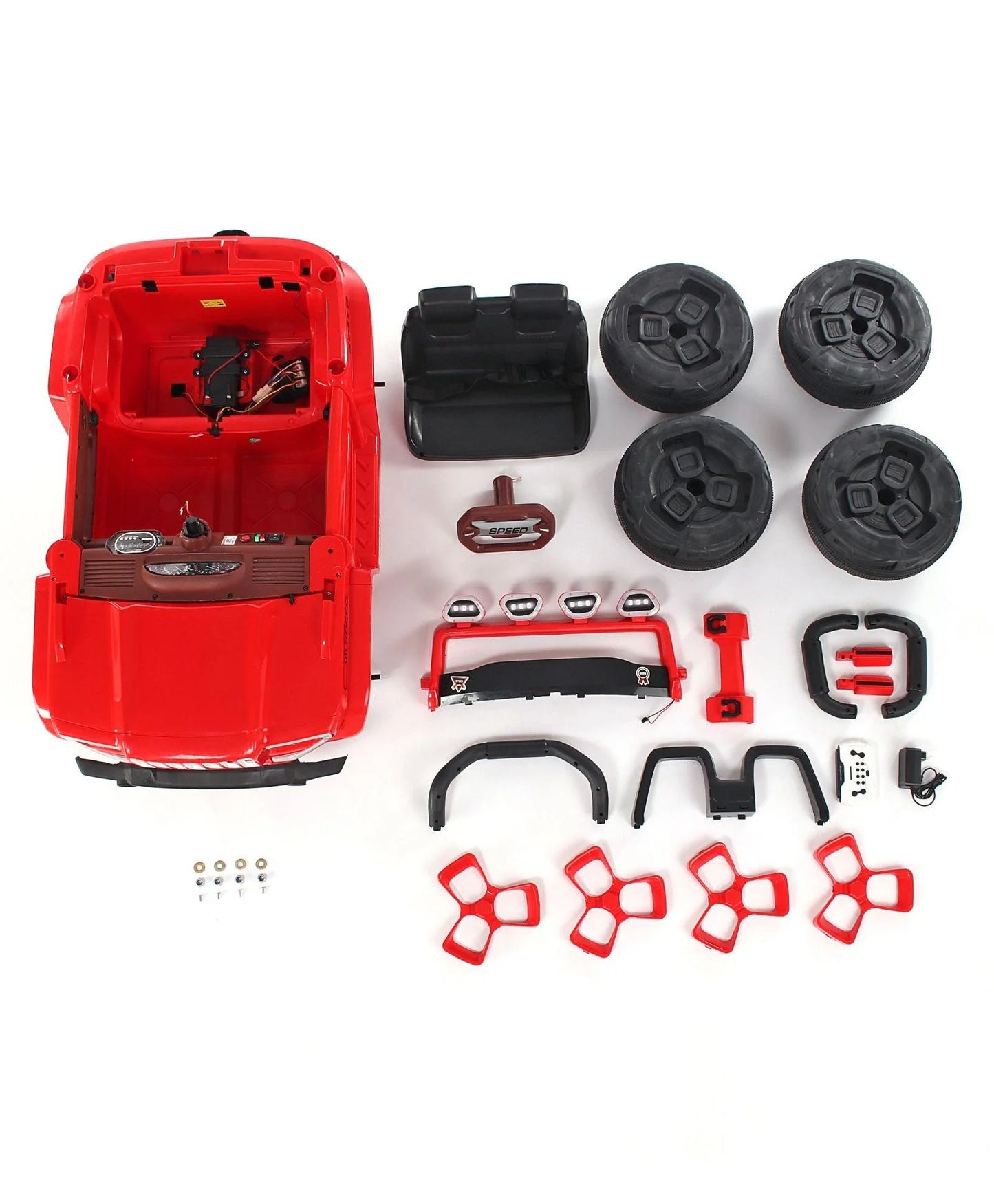 Jumbo-sized 12v 4 Wheel Drive Kids Electric Bugatti Jeep | Single Button start and 2 Point safety harness