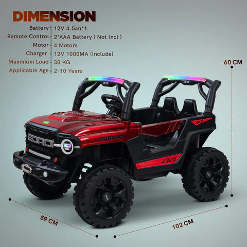 Kids Jeep 4*4 Wheel Drive | Remote & Parent Control