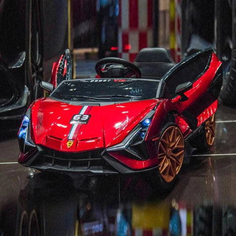 Red Lamborghini Electric Sports Ride on Car for Kids | 4 Channel Parental Control
