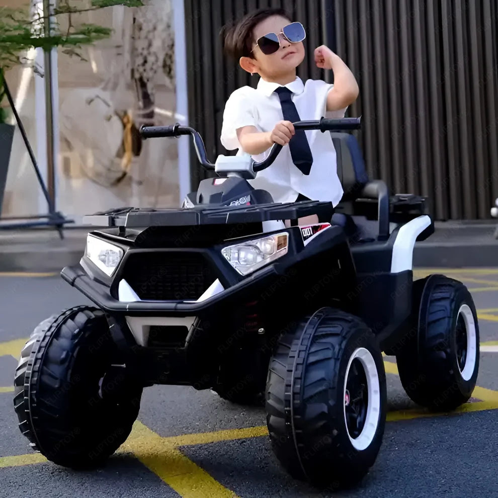 Adventura ATV 12V Rechargeable Battery-Operated Ride on Bike for Kids Bike with Light, USB, Music. with -Rubber tires