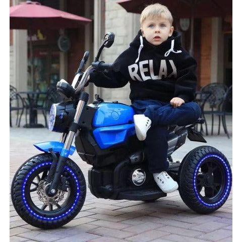 12V Blue Electric 3 Wheels Motorcycle for Toddlers & Kids